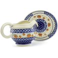 thumbnail image 2 of Polish Pottery 21 oz Gravy Boat with Saucer (Pumpkin Spice Theme) Hand Painted in Boleslawiec, Poland + Certificate of Authenticity, 2 of 6