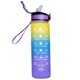 thumbnail image 1 of 1000ml Free Motivational Sports Jug With Time Marker Outdoor Fitness Mug Gradient Color Mug Outdoor Frosted Water Bottle, 1 of 5