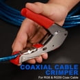 thumbnail image 2 of Coaxial cable crimping tool set, coaxial cable 6 compression tool set, with 20 type 6 connectors, coaxial cable stripping tool, 2 of 4