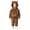 R24 Coffee, variant on Ruiwill Pajama for Girls Leopard Print Hooded Girls Sleepwear Long Sleeve Pants Two Piece Set Fall Winter Kids Pjs Size 3-4 Years