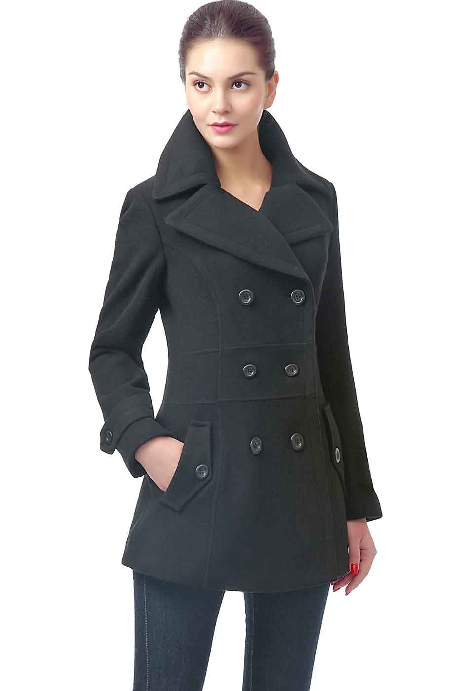 BGSD Womens Kim Wool Walking Coat Regular /& Plus Size /& Petite