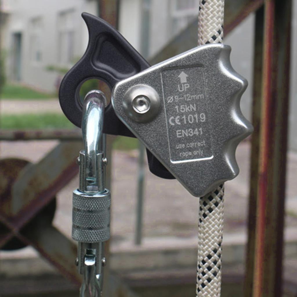 Nishiyuenyi 15KN Outdoor Climbing Rope Grip Protection Bracket for 9mm to 12mm Lifeline Rope Grey