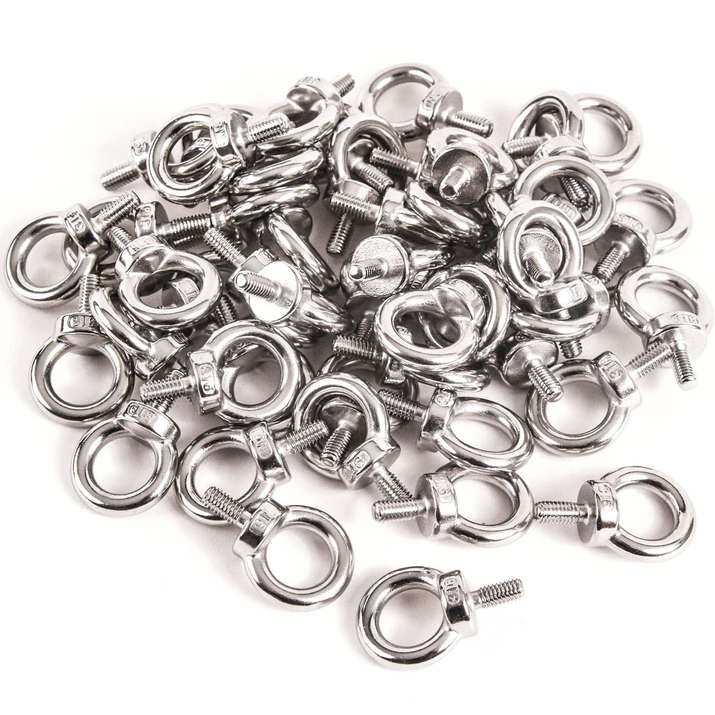 Red Hound Auto 4 Stainless Steel DIN 580 Machine Shoulder Lifting Eye Bolts M6 316SS Marine 6mm Red Hound Auto 4 Stainless Steel DIN 580 Machine Shoulder Lifting Eye Bolts M6 316SS Marine 6mm