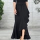 thumbnail image 3 of Faldas largas Falda elegante para mujer Ropa diaria informal de corte holgado asimétrico (Negro XXL) Ygjytge Negro T XXL para Mujer, 3 of 7
