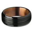 thumbnail image 2 of Black Wedding Ring,Espresso Wedding Ring,Black Tungsten Ring,Tungsten Carbide Ring,Engagement Ring,8mm Ring, 2 of 4