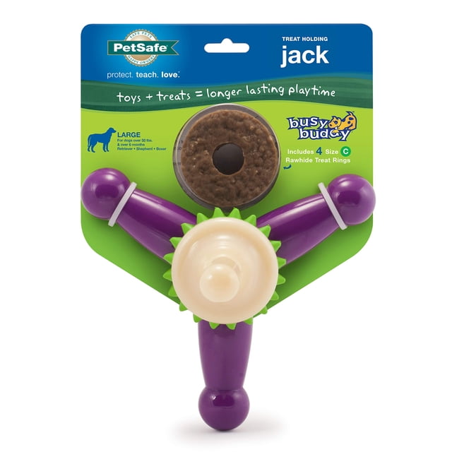 Juguete para perros PetSafe Busy Buddy Treat Holding Jack para perros grandes