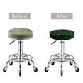 thumbnail image 6 of Lsque Green Bright Web with Spiders Round Bar chair cushion covers Velvet Fabric Premium Comfort Protects from Scratches and Stains for 14-17 Inch Chair- 12 inch, 6 of 7