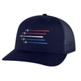 thumbnail image 4 of Air Force Trucker Hat - Military Aviation Cap with Silver Planes | Patriotic Snapback (RoyalBlue), 4 of 9