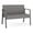 Castillo Metal, variant on Waterfall Reception Waiting Room Loveseat / Charcoal Steel / Light Gray