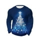 thumbnail image 2 of Amzcrzy Sudadera Para Hombre Con Estampado Navideño, Manga Larga, Cuello Redondo, Azul, Xl, 2 of 3