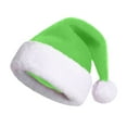 thumbnail image 4 of Christmas Santa Hat for Women Soft Plush Pom Pom Santa Hat Color: Green Size: One Size, 4 of 6