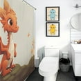 thumbnail image 4 of Cute Dragon Baby Shower CurtainCloth Fabric Bathroom Decor Set with Hooks, 4 of 7