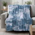 thumbnail image 2 of Modern Blue Blanket Soft Cozy Warm Throw Blanket for Couch, Plush Fuzzy Flannel Fleece Blankets for Sofa, Vintage Abstract Art Contemporary Bed Blankets Lightweight Gifts for Women, 32"x48", 2 of 9