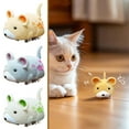 thumbnail image 4 of QHUDLV HFLWYWD Interactive Cat Toy Mouse, Moving Automatic Cat Toys Mice Electronic with Furry Tail,2025 Automatic Moving Kitten Toys Electric Mice Toy Self Play Exercise for Indoor Cats, 4 of 9