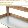 thumbnail image 4 of Gowoodhut Garden Potting Bench with Metal Tabletop,Outdoor Potting Table Workstation Benches with Drawer/Storage Shelf, 4 of 5