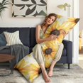 thumbnail image 4 of Flower Sunflower Throw Pillow Cover&nbsp;– Golden Bloom Bouquet, Watercolor Illustration, Artistic Home Decor, 4 of 4