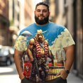 thumbnail image 2 of playera grande y alto para hombre big and tall men t shirt camisas playeras manga corta 4XL 3DTS10051, 2 of 7