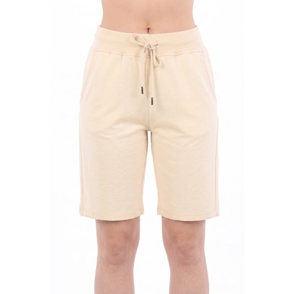Women Drawstring Cotton Spandex Casual Sports Bermuda Shorts