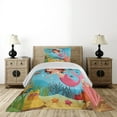 thumbnail image 3 of Ambesonne Mermaid Quilted Coverlet 2 Pcs, Cheerful Underwater, Twin Size, Multicolor, 3 of 4