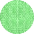 thumbnail image 1 of Ahgly Company Indoor Round Abstract Emerald Green Contemporary Area Rugs, 3' Round, 1 of 4