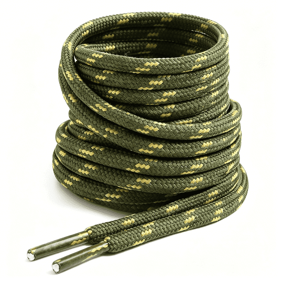 TUWAFE Round Shoe Laces for Hiking Boots, 5/32 Inch Shoestrings for Outdoor Work Shoes, Thick Climbing Shoelaces for Boots