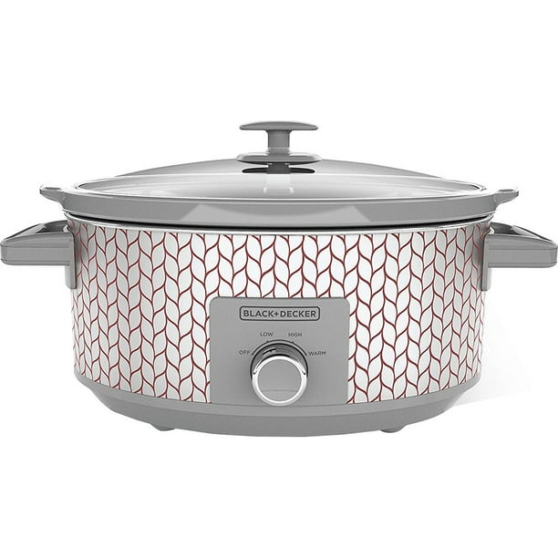 Black & Decker 7Quart Slow Cooker Grey/Purple Pattern (sc3007d