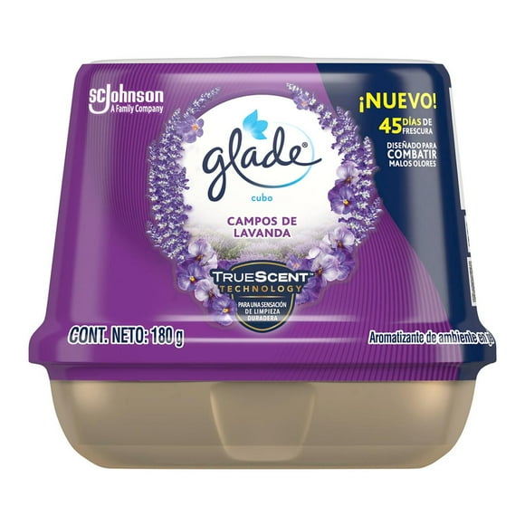 Aromatizante en Gel Glade Cubo Campos de Lavanda 180 g