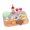 blue cloth, variant on 1:12 Scale Miniature Outdoor Picnics Meal Model Figurine Set For Doll House With Realistic Models And Utensils