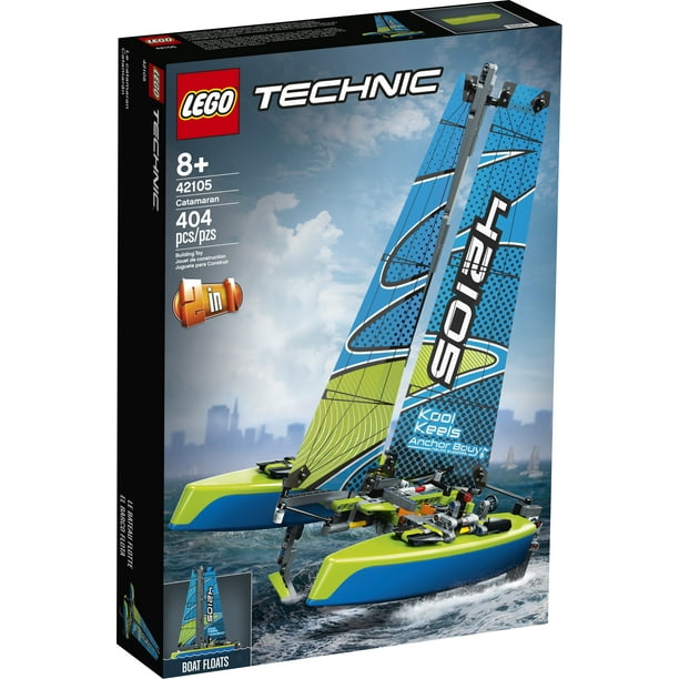LEGO Technic Catamaran 42105 Model Sailboat Building Kit pieces) - Walmart.com