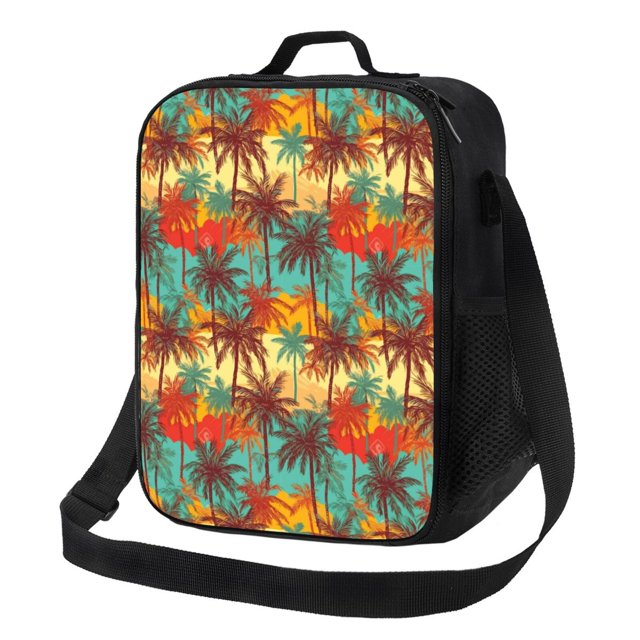 Disketp Colorful Hawaii Palms Bolsa Térmica Estampada para Almuerzo, Lonchera para Hombres y Mujeres Adultos