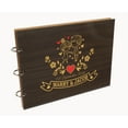 thumbnail image 7 of Darling Souvenir Personalized Engraved Laser Cut Wedding Guest Book Wooden Cover Sign-in Book Registry Guestbook Scrapbook-H8, 7 of 7