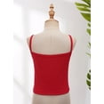 thumbnail image 5 of JanJean Kids Girls Sports Bras Cami Crop Tops Spaghetti Straps Ribbed Knit Vest Workout Undershirts Athletic Tank Top Shirts Red L/中码, 5 of 7