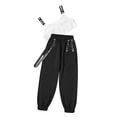 thumbnail image 3 of Zaldita Kids Girls Dance Outfits Sports Bra Crop Tank Tops and Jogger Pants Set Hip Hop Jazz Street Ivory 10, 3 of 7