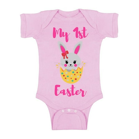 

Awkward Styles My 1st Easter Baby Bodysuit Funny Bunny Romper