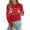 C-Red, variant on KHONTS Sweater Christmas for Women Turtleneck Long Sleeve Knit Sweaters Casual Loose Holiday Jumper Tops Winter Outfits C-Red XL