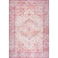 thumbnail image 2 of JONATHAN Y  Kemer Ogee Medallion Machine Washable Area Rug 4 X 6 - Red/Orange/Cream, 2 of 5