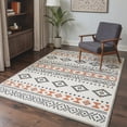 thumbnail image 6 of GENIMO 8'x10' Area Rug for Living Room, Large Machine Washable Non Slip Low Pile Rug for Bedroom Dining Room, Boho Bohemian, Warm Terracotta, 6 of 6
