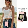 thumbnail image 5 of Dteck for Samsung Galaxy Z Flip 6 Wallet Case with Card Holder, Crossbody Wallet Case for Galaxy Z Flip6 5G with Hand Strap and Hinge Protection, Carrying Handbag Phone Case for Women Girls,Pink, 5 of 6