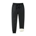 thumbnail image 2 of Mens Winter Fleece Joggers Thermal Sherpa Lined Sweatpants, Lightweight Athletic Pants with Zipper Pockets, 2 of 5
