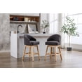 thumbnail image 3 of Set of 2 Counter Height Chairs,Bar Stools for Kitchen, Dining Room And 360 Degree Swive,Mid-Century Modern Kitchen Island Chair Stools with Wood Legs for Home Bar Dining Room, 3 of 8