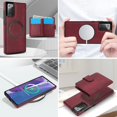 thumbnail image 3 of ELEHOLD Case for Samsung Galaxy Note 20, 2-in-1 Magnetic Shockproof Leather Wallet Flip Case Cover, Detachable Card Holder with Stand,Winered, 3 of 4