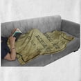 thumbnail image 5 of Best Friend Soft Flannel Fleece Throw Blanket, Loyal Friend Is Worth 0 Thousand Relatives Lettering, Cozy Plush for Indoor and Outdoor Use, 60" x 80", Pale Yellow Green Khaki, by Ambesonne, 5 of 5