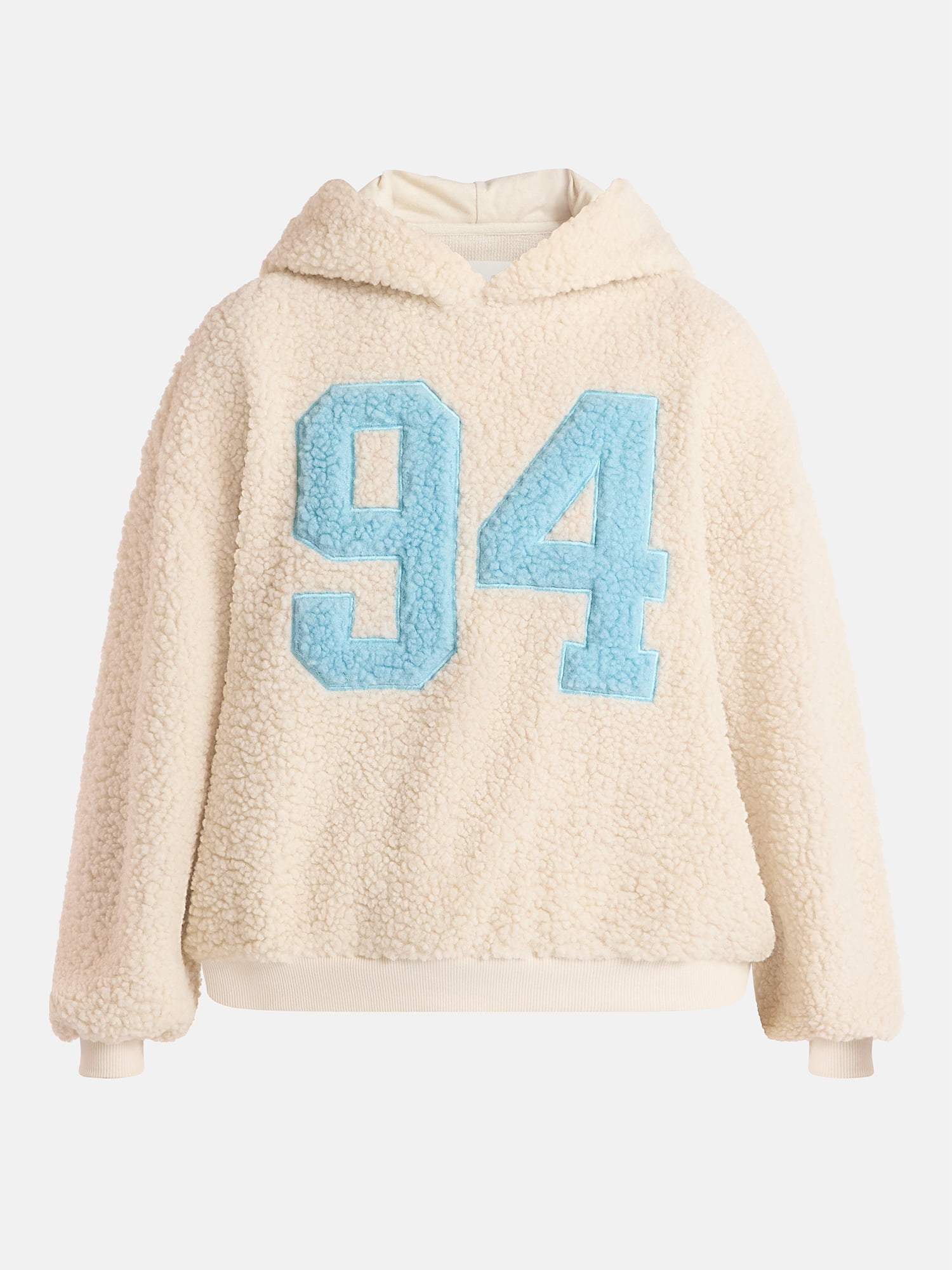Embroidered Plush Pullover Hoodie, Women's - image 5