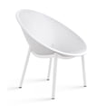 thumbnail image 3 of 2xhome Mid-Century Modern Plastic Lounge Chair Plastic Legs with Breathable Perforated Egg Shaped Seat for Indoor/Outdoor Use, White, Set of 1, 1 piece, 3 of 14
