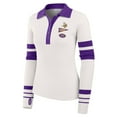 thumbnail image 2 of Women's WEAR by Erin Andrews White Minnesota Vikings Ribbed Henley Polo Sweater, 2 of 5