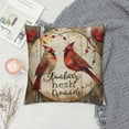 thumbnail image 2 of Qinduosi Throw Pillow Covers Appear When are Near Throw Pillow Covers Vintage Cardinal Rustic Pillow Cases Square Pillowcase Cushion Cover Outdoor Decor Sofa Couch White, 2 of 5