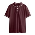 thumbnail image 4 of hoksml Mens Collared Shirts Short Sleeve Fitness Sporty Polos Shirt Fashionable Lapel Casual Loose Solid Color Button Top/Shirt Summer Comfortable Breathable Golf Shirts, 4 of 5