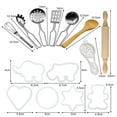 thumbnail image 4 of 11PCS Children Cooking and Baking Kit Cook Role Play Clothes Set Apron Chef Hat Utensils Cake Cutter Cupcake Moulds Gloves for Little Girls Present, 4 of 12
