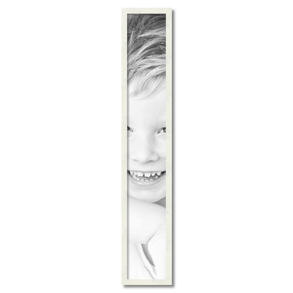 ArtToFrames 7" x 45" White Picture Frame, 7x45 inch White Wood Poster Frame (WOM-5140)