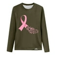 thumbnail image 3 of Breast Cancer Awareness Tops for Women Cute Long Sleeve Pink Ribbon Print Shirts Causal Crewneck Tshirt Blouse, 3 of 3
